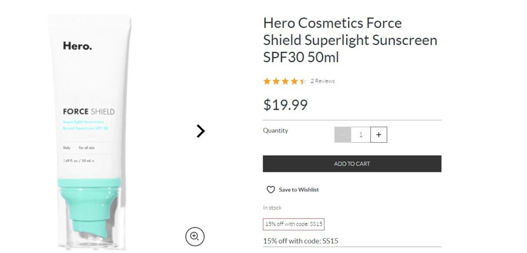 Hero Cosmetics Sunscreen SkinStore